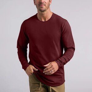 BYLT Premium Basics - Drop-Cut Long Sleeve Maroon